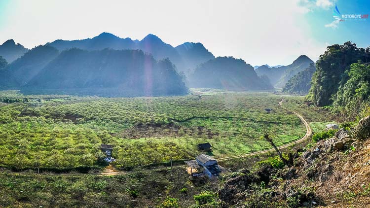 Na Ka plum valley on our Vietnam motorbike journey